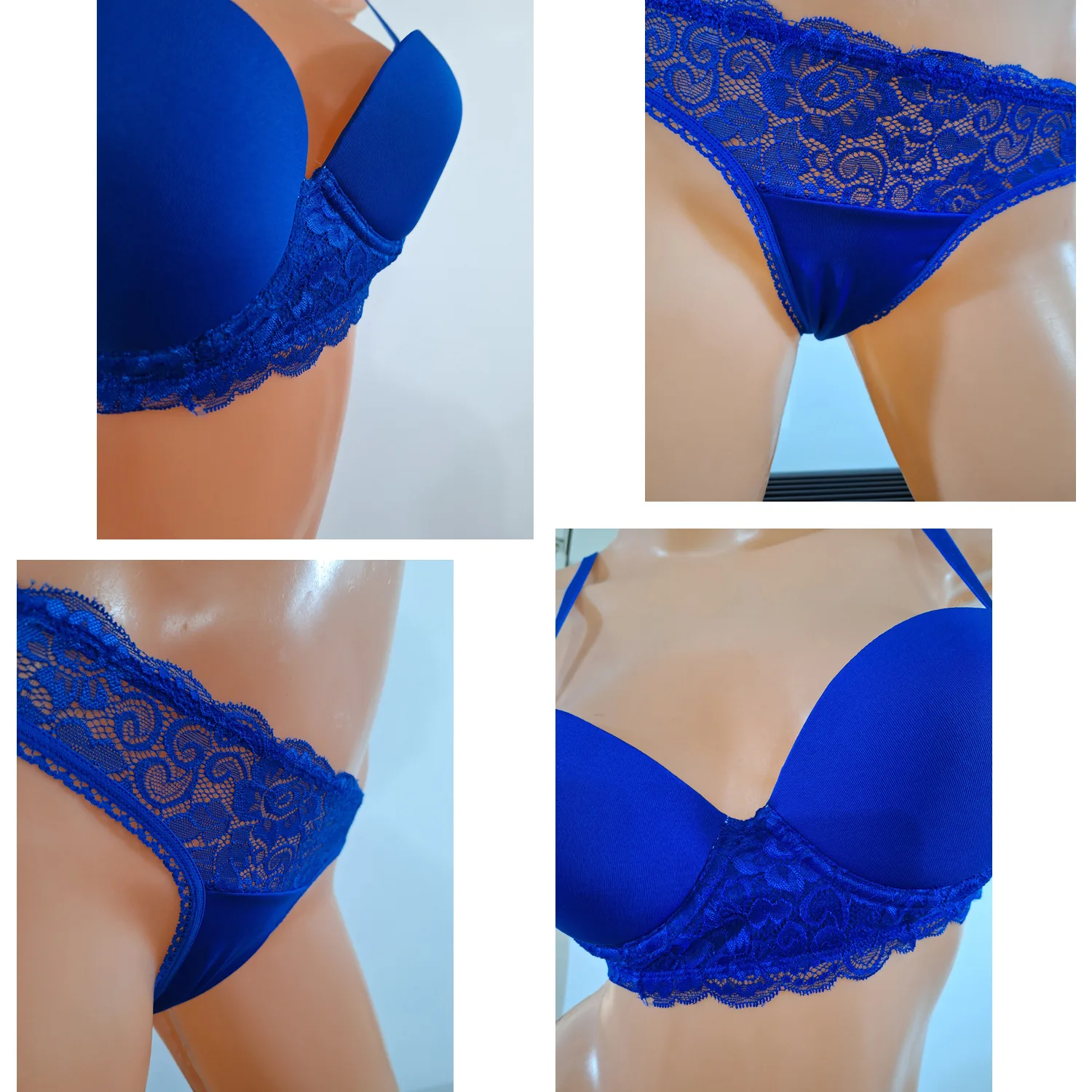 Conjunto Lenceria de Puntilla y Push UP (Art 5100) Talle 85 al 100 - Imagen 2