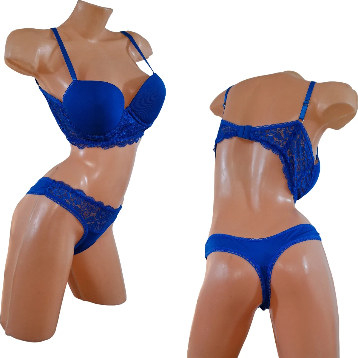 Conjunto Lenceria de Puntilla y Push UP (Art 5100) Talle 85 al 100 - Imagen 3