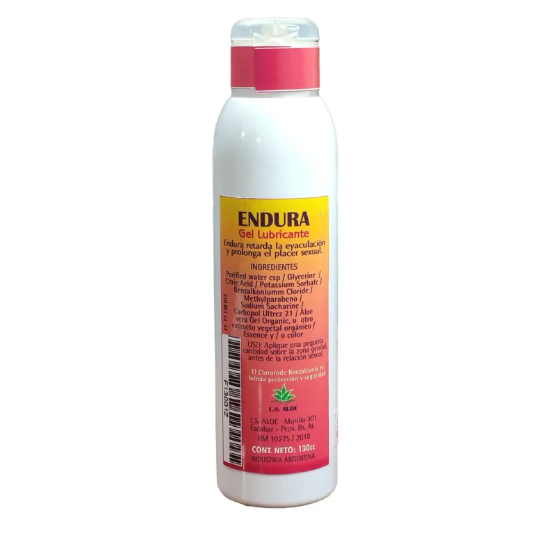 Gel Lubricante Retardante Masculino Endura 130cc - Imagen 2