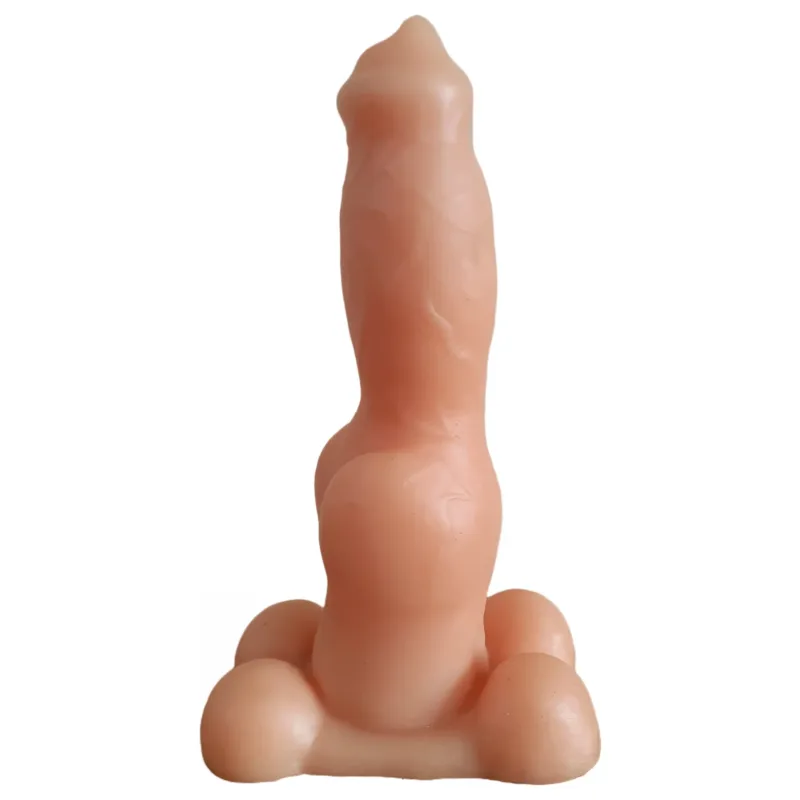 Consolador Pene Silicona Perro Lobo Color Piel